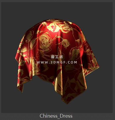 魔工坊-2K中式服装布料材质贴图纹理