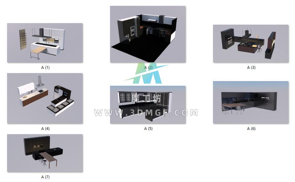 7个 厨房局部模型-标准渲染