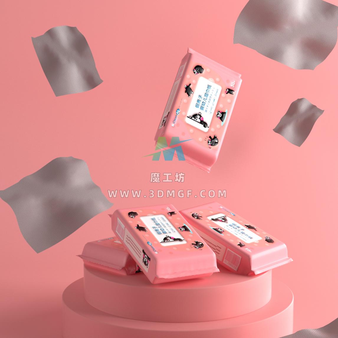 湿纸巾-OC渲染工程-三