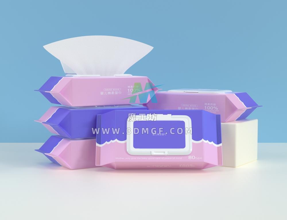 湿纸巾-OC渲染工程-二