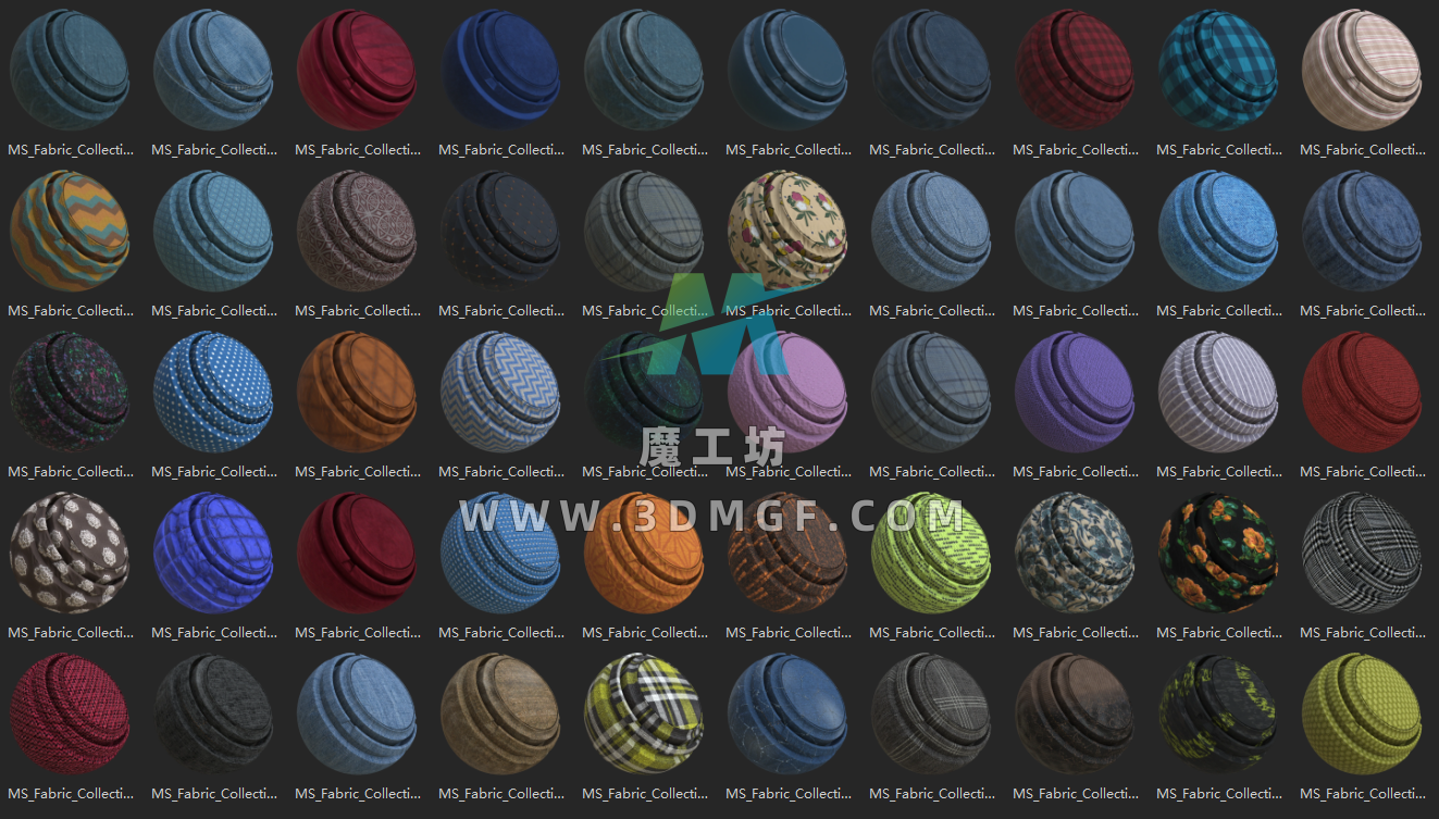 魔工坊-50套布料贴图