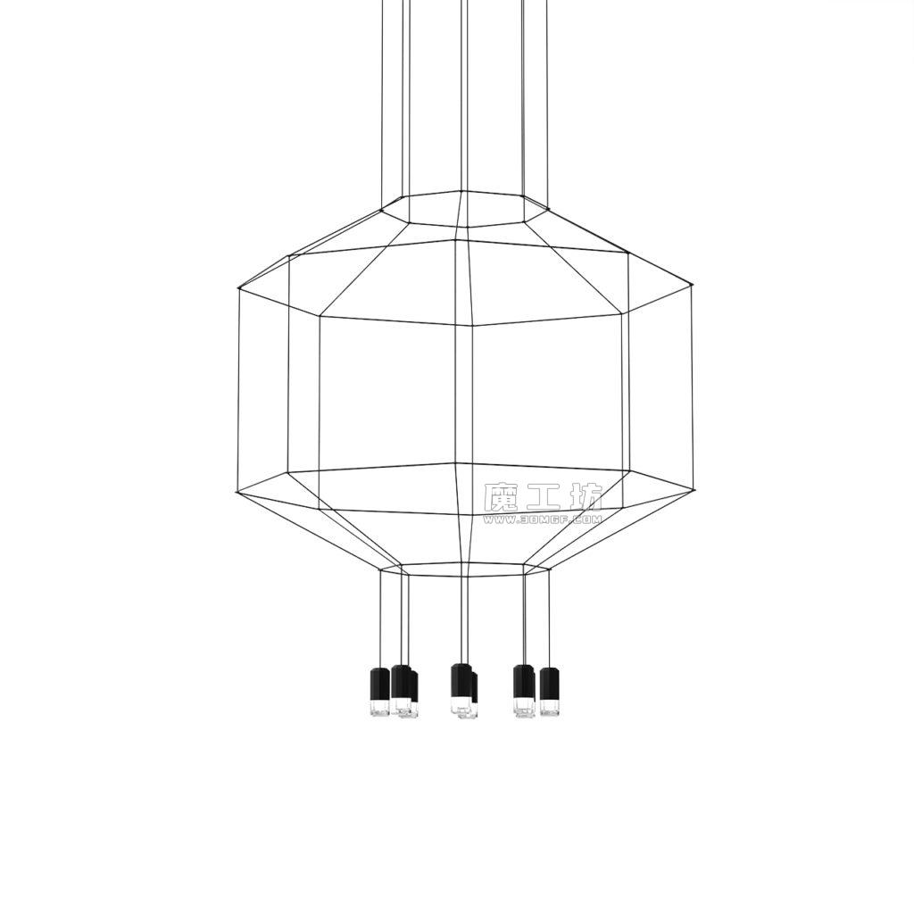 Wiref矮型 300 3D 灯 | Vibia