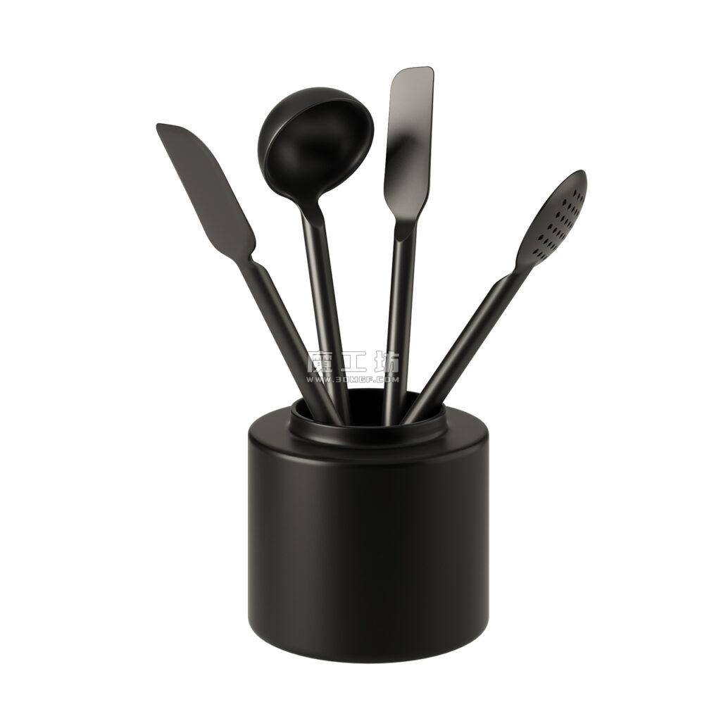 Crate & Barrel Black Silicone Utensils