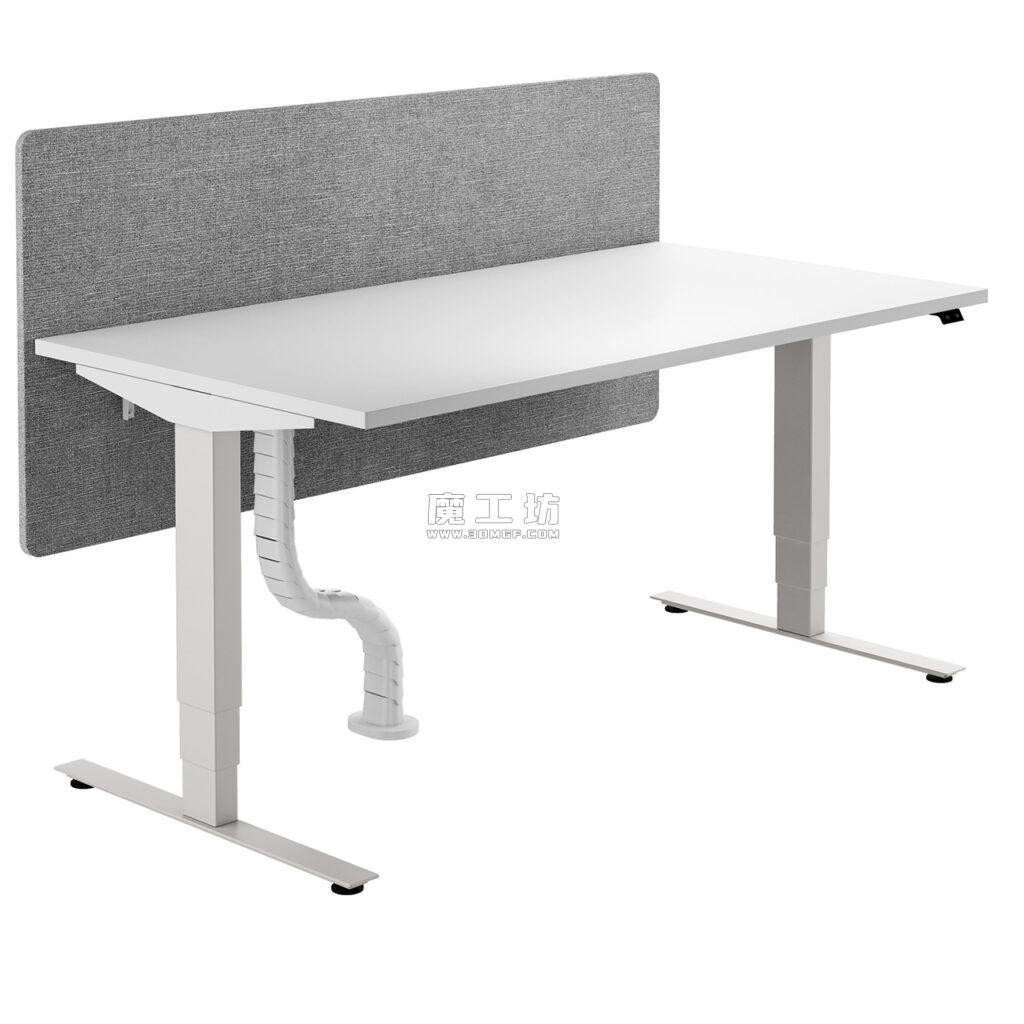 Herman Miller Nevi Sit-Stand Desk with Screen