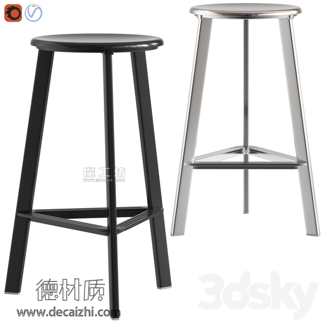 现代吧椅3D模型 现代吧椅3D模型