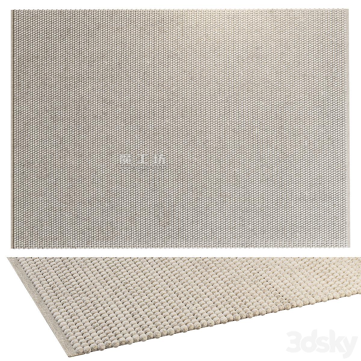 Wool Rug Beads Cream 3D模型