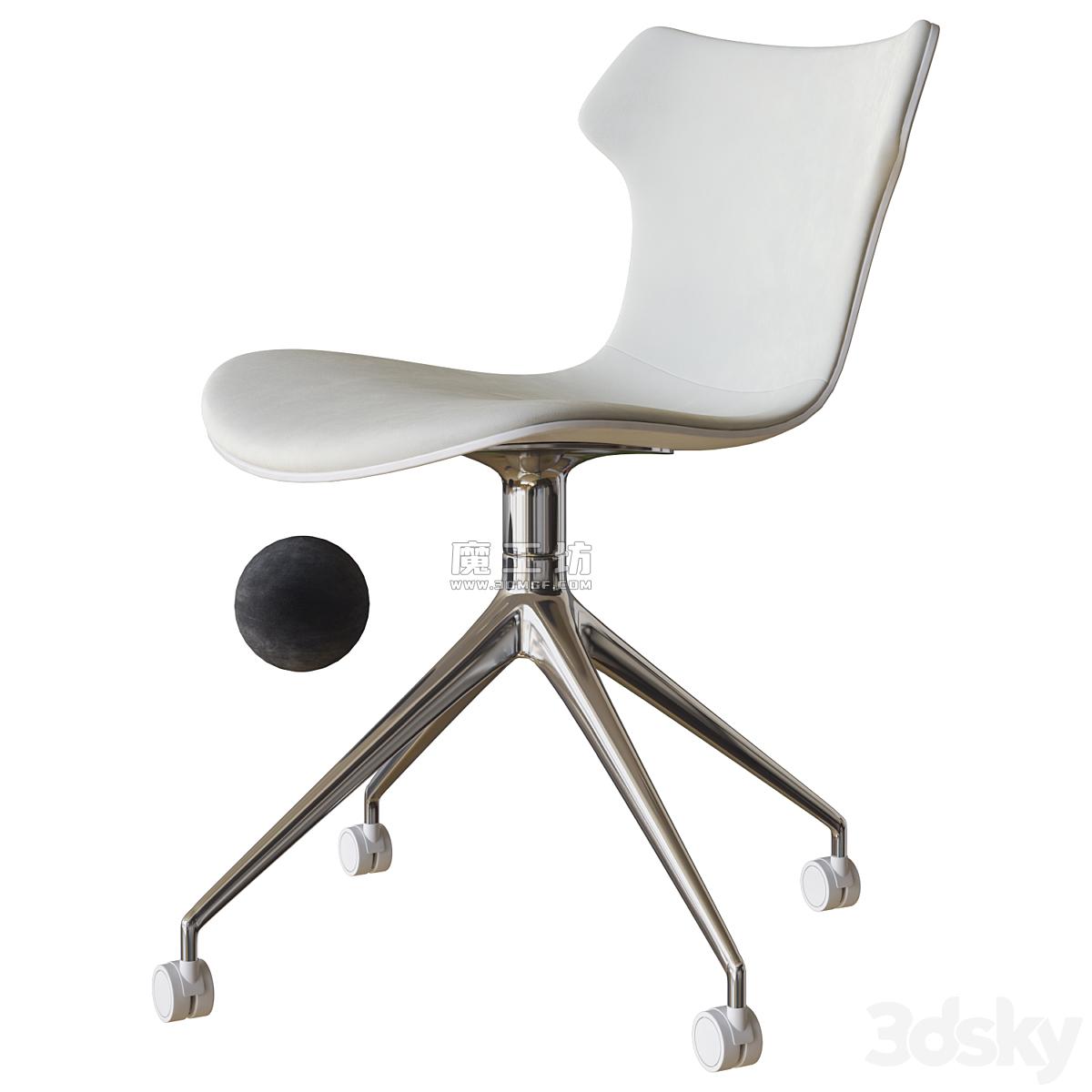 Papilio Shell Office Chair B&b Italia 3D模型