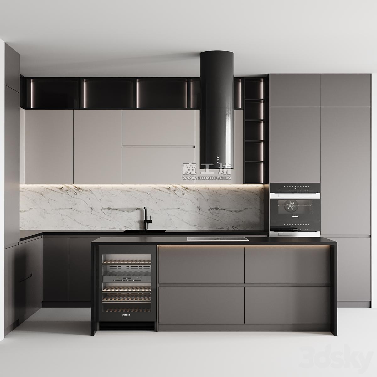 kitchen modern 005(vray) 3D模型