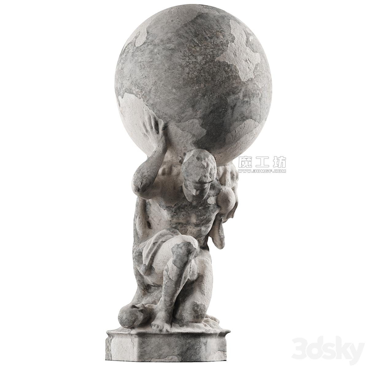 Hercules Holding Globe 3D模型