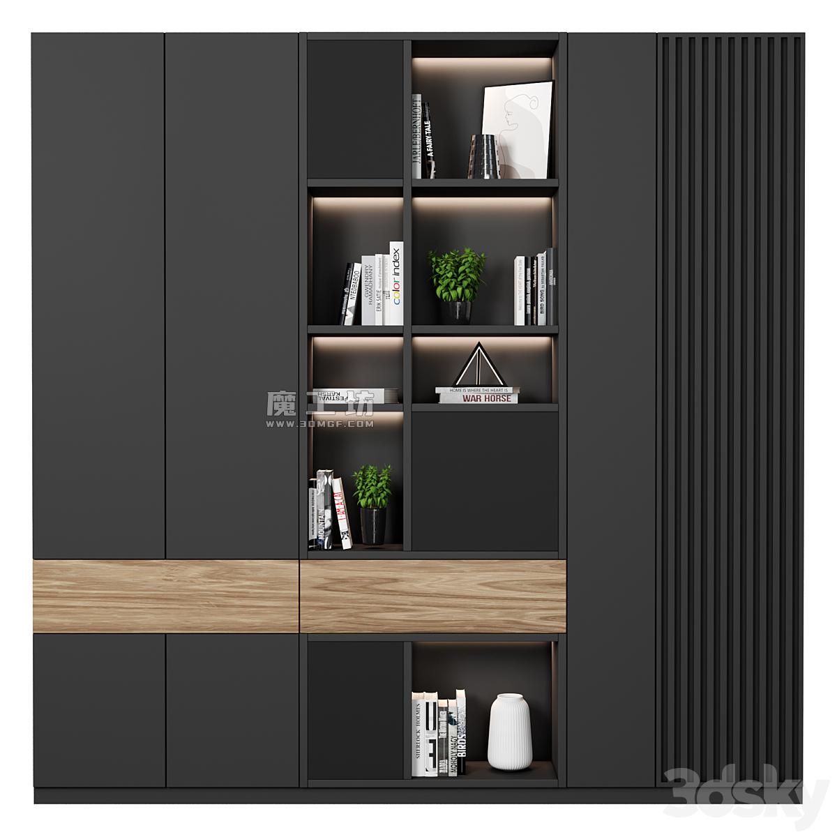 Cabinet With Shelves 21 Vray2015 3D模型 Cabinet With Shelves 21 Vray2015 3D模型