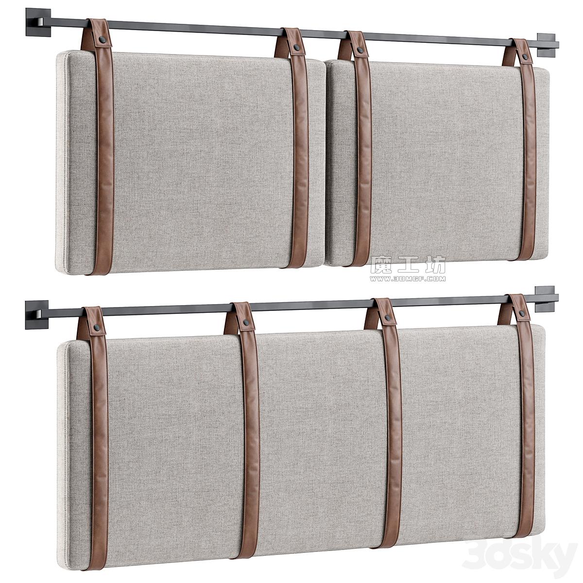 Hanging Pillow Headboard Set2 2011 3D模型 Hanging Pillow Headboard Set2 2011 3D模型