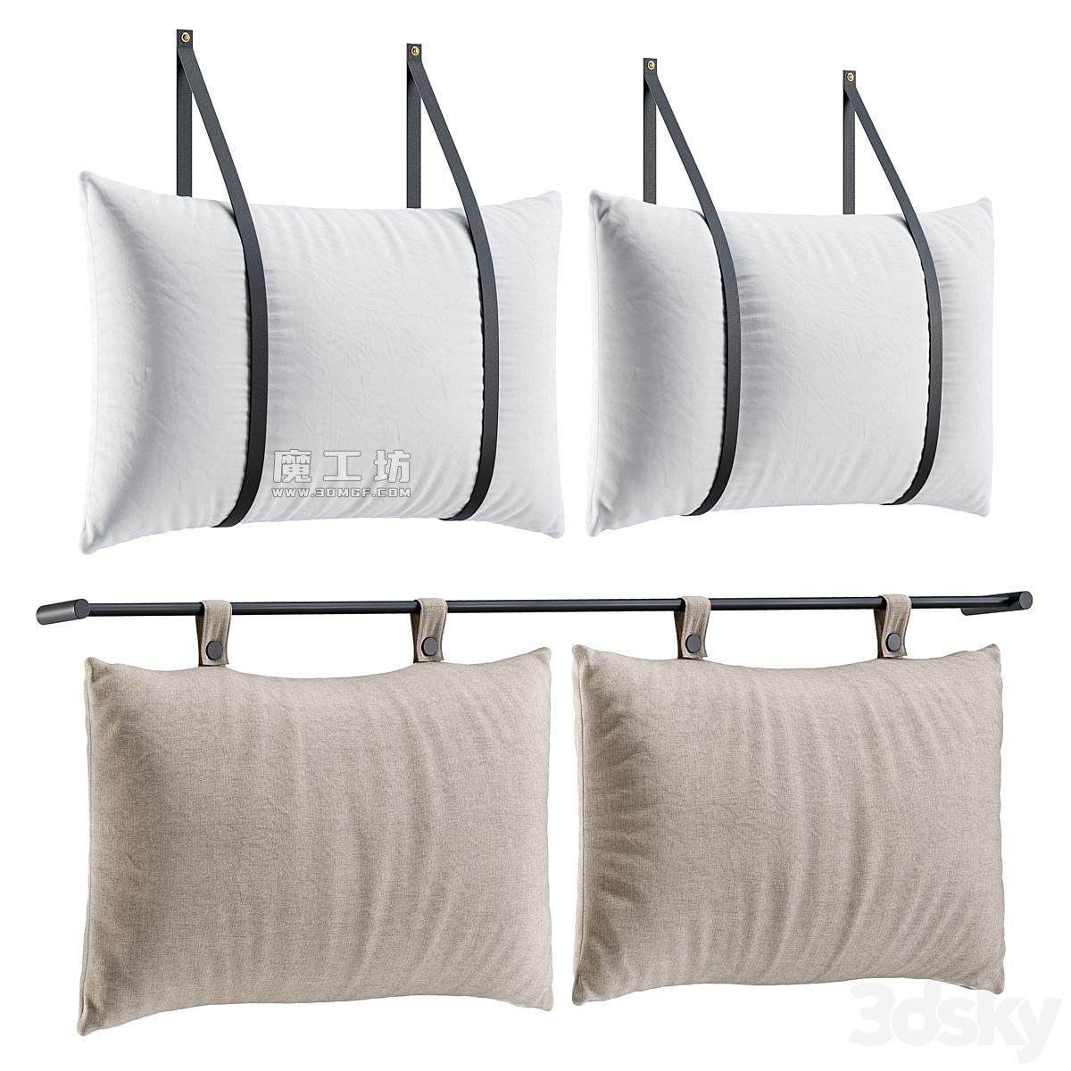 Hanging Pillow Headboard Set3 2011 3D模型 Hanging Pillow Headboard Set3 2011 3D模型