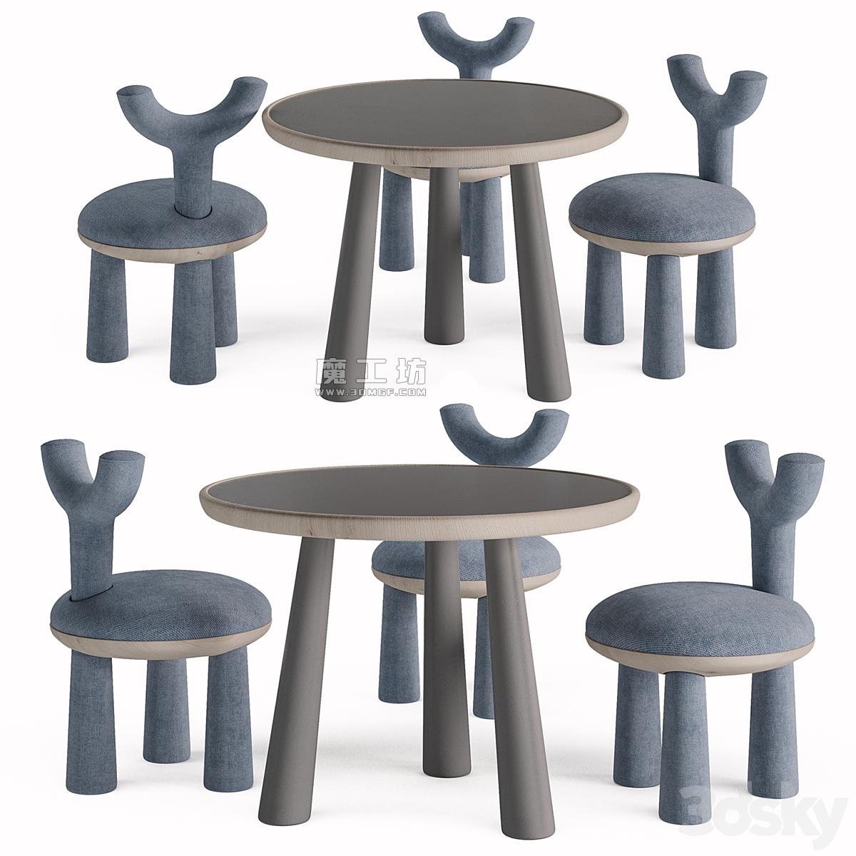Child Chair Table 2017 3D模型 Child Chair Table 2017 3D模型