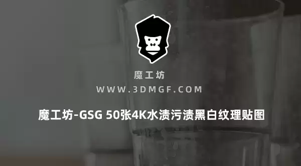 魔工坊-GSG 50张4K水渍污渍黑白纹理贴图