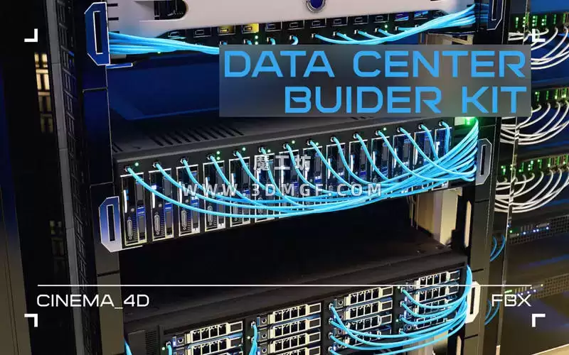 数据中心构建器套件 Data Center Builder Kit [Cinema 4D/FBX]