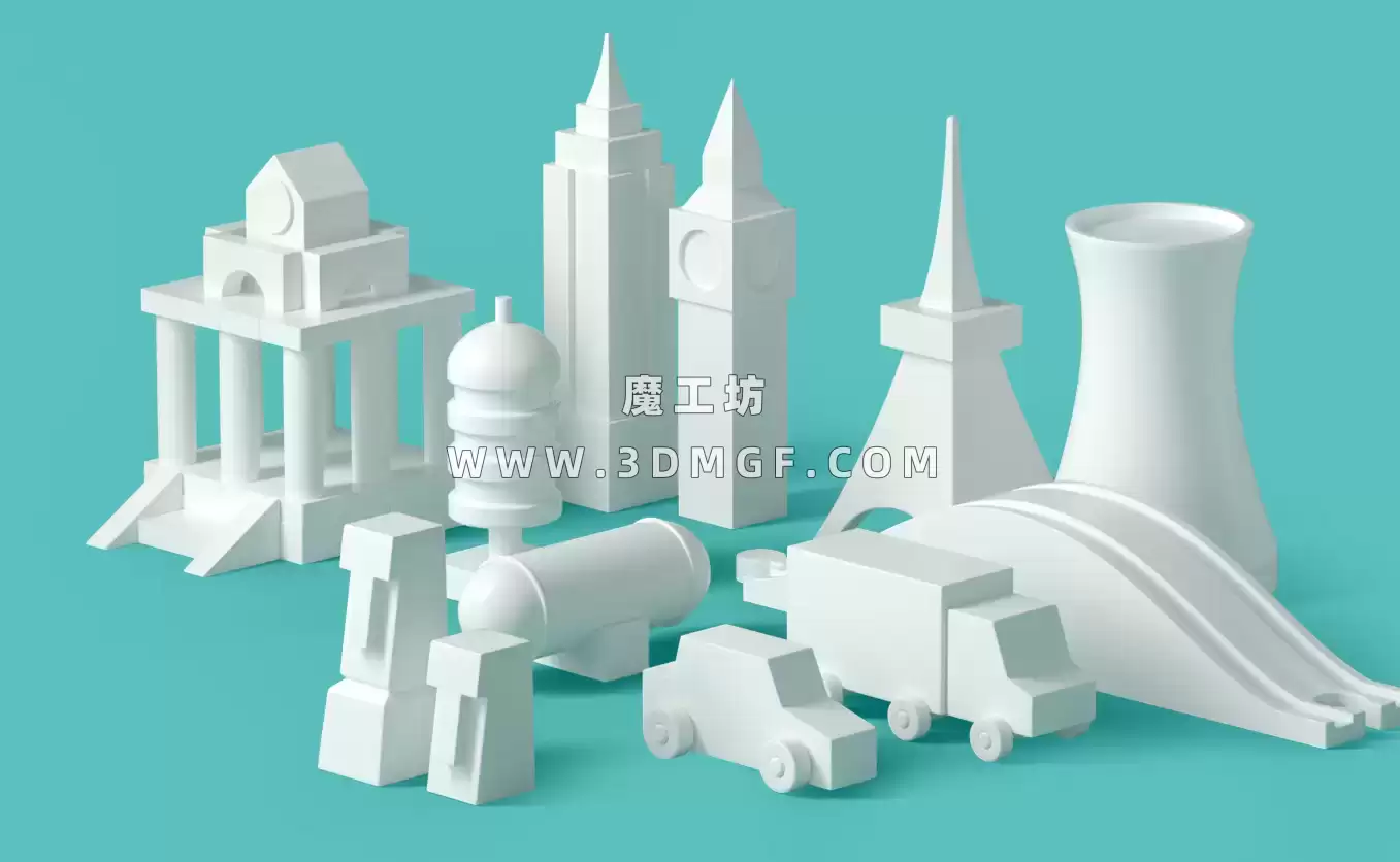 魔工坊-42款GSG建筑模块模型