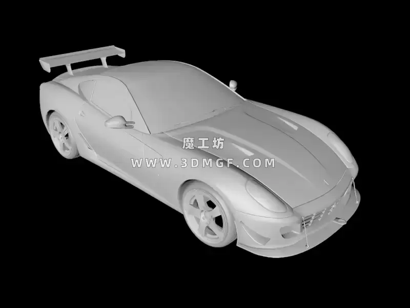 魔工坊-C4D赛车模型白膜
