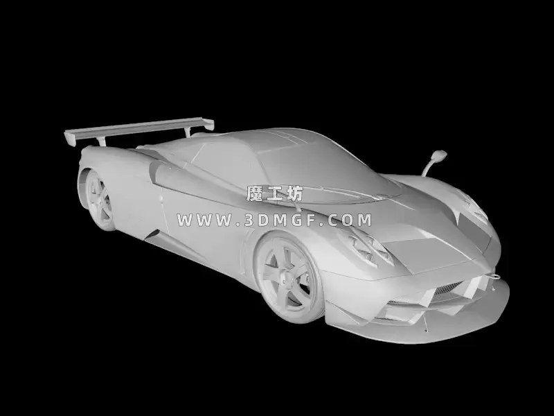魔工坊-C4D赛车模型白膜