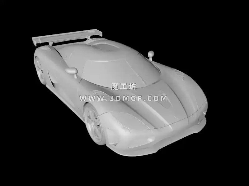 魔工坊-C4D赛车模型白膜