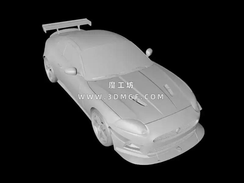 魔工坊-C4D赛车模型白膜