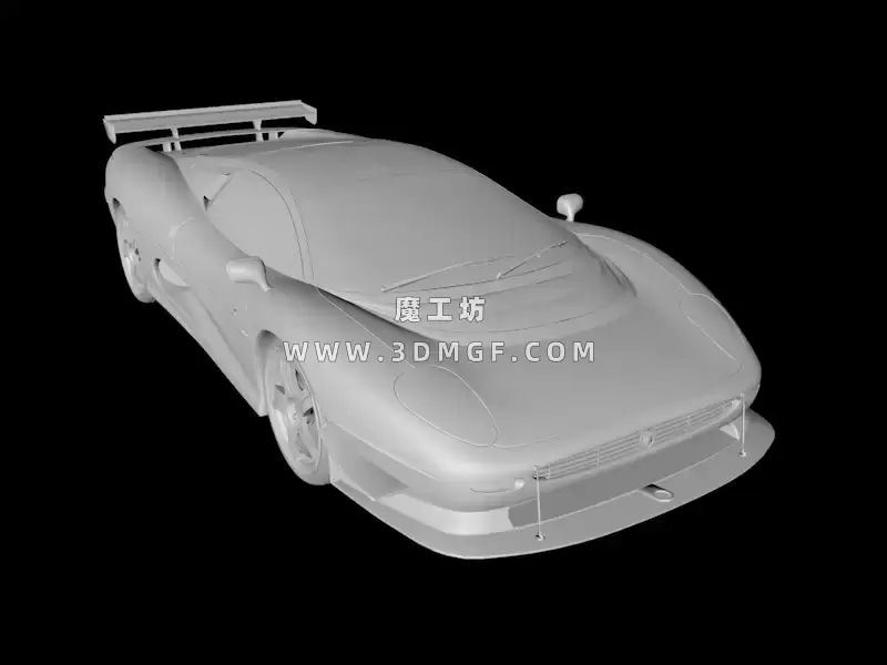 魔工坊-C4D赛车模型白膜