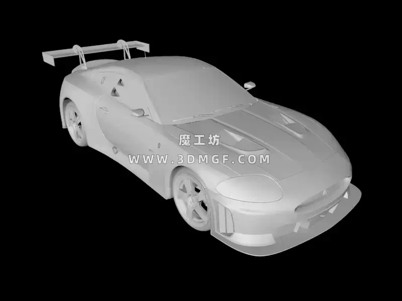 魔工坊-C4D赛车模型白膜