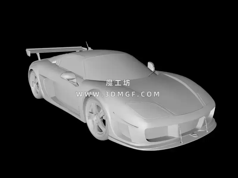 魔工坊-C4D赛车模型白膜