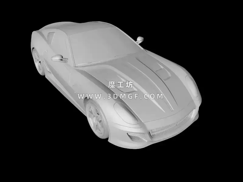 魔工坊-C4D赛车模型白膜