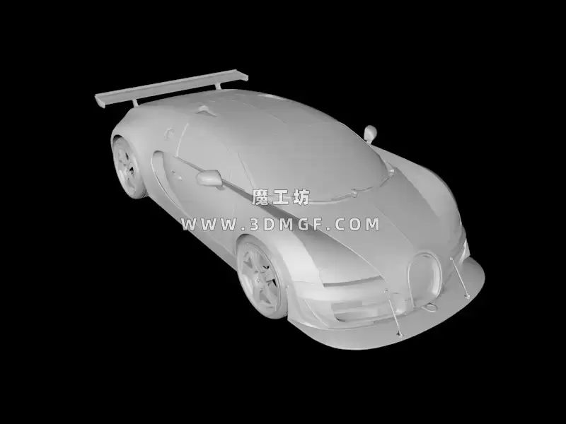 魔工坊-C4D赛车模型白膜