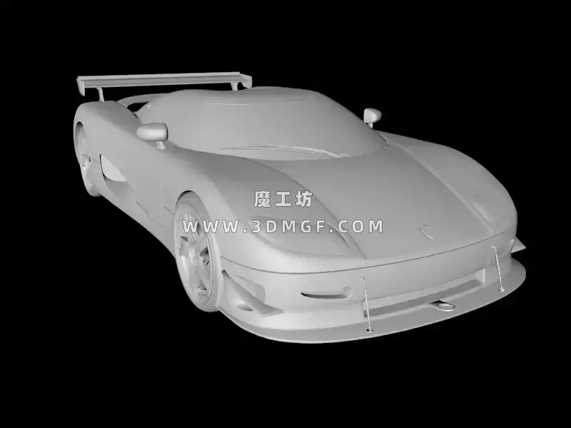 魔工坊-C4D赛车模型白膜
