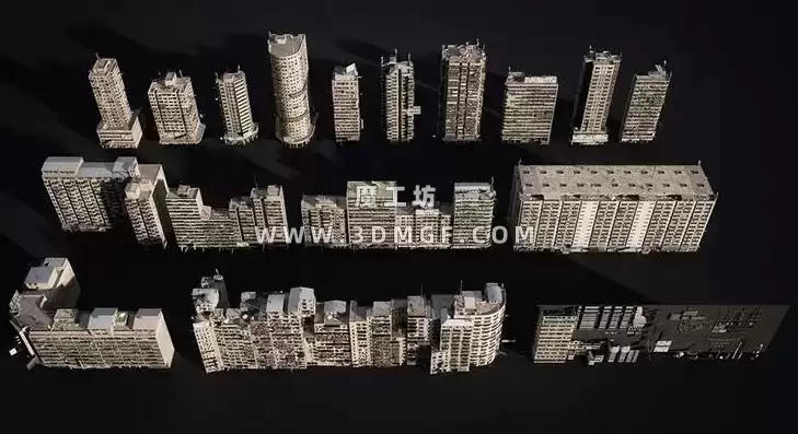 Kitbash3D系列-未来市贫民窟无人区建筑3D模型 -Future Slums