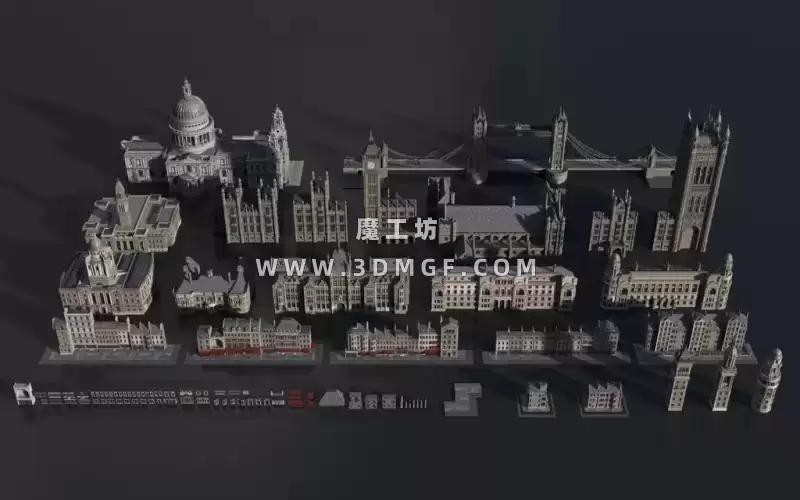 Kitbash3D系列-维多利亚时代中世纪欧美建筑景观3D模型合集  – Victorian