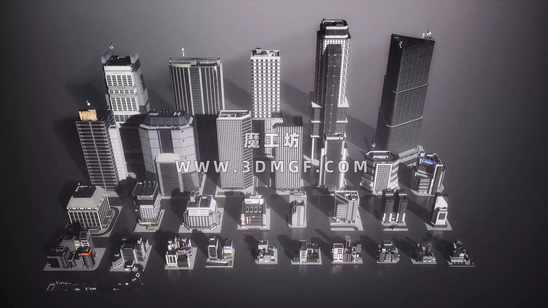 Kitbash3D系列-新东京建筑城市高楼大厦建筑3d模型– Neo Tokyo 2