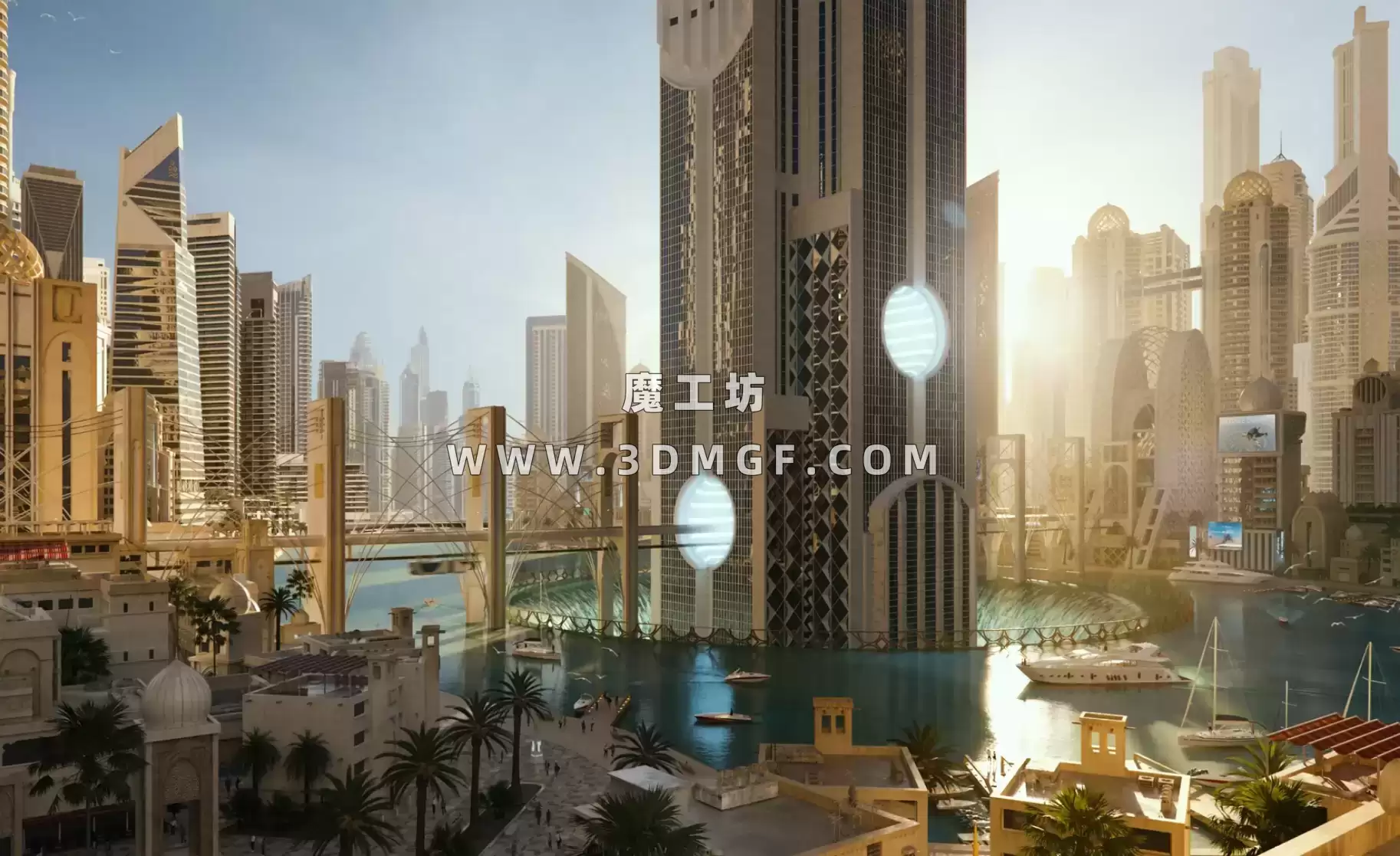 Kitbash3d 系列-迪拜KitBash3D– Neo Dubai.