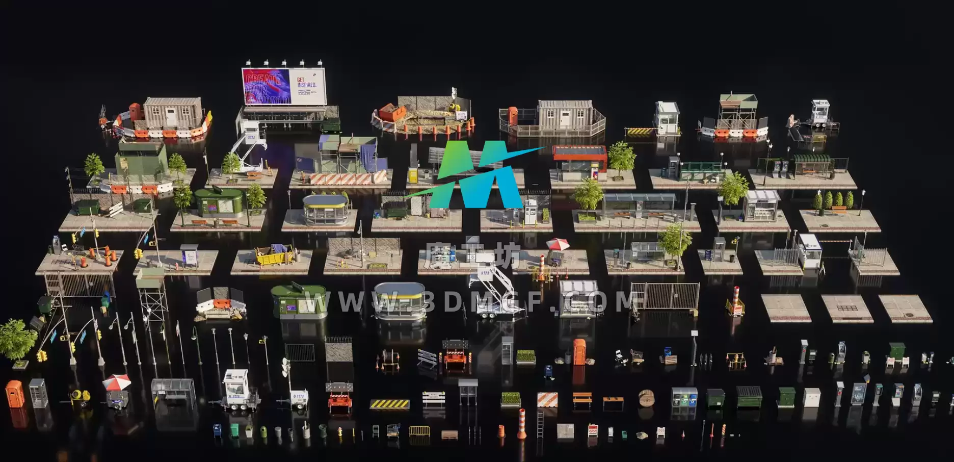 Kitbash3D系列-城市街道 KB3D-city street