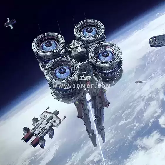 Kitbash3D系列-交通工具：宇宙飞船3d模型-Vehicles：Spaceships
