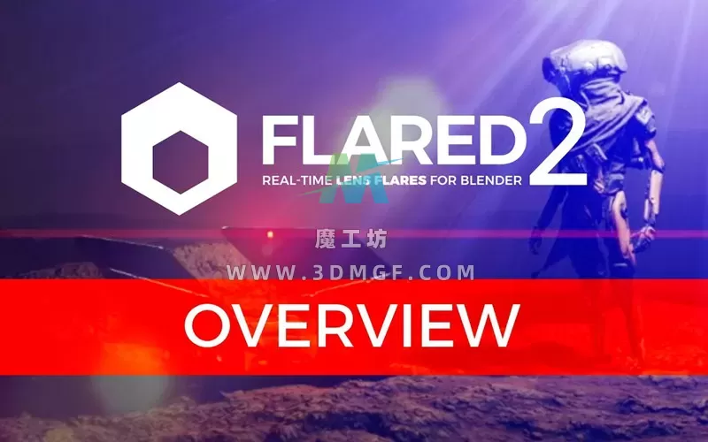 【Blender插件】Flared2 v062.038 实时镜头光晕光斑特效光线照明