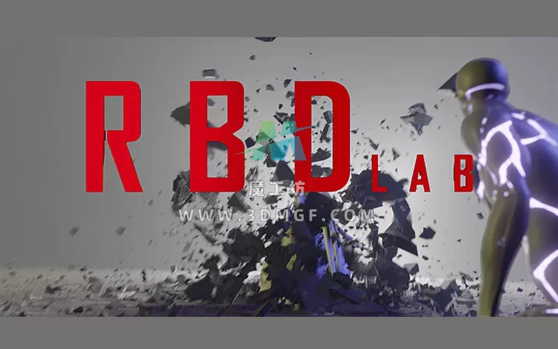 【Blender插件】RBDlab 1.63 物理破碎爆炸断裂刚体烟雾模拟 RBD lab