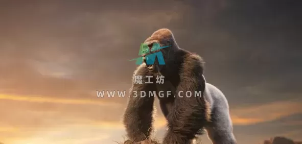 大猩猩3D模型 VFX Grace – Silverback Gorilla (Blender/OBJ格式)