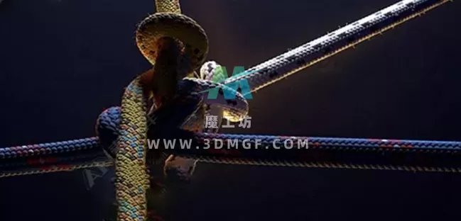 C4D绳子鞋带数据线粗糙法线漫射颜色置换纹理通道贴图渲染素材