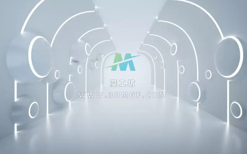 9款发光线条空间C4D-Octane工程文件