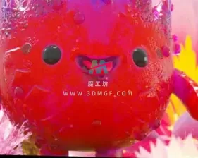 魔工坊 - 红色机器人 萌萌哒 模型-octane渲染