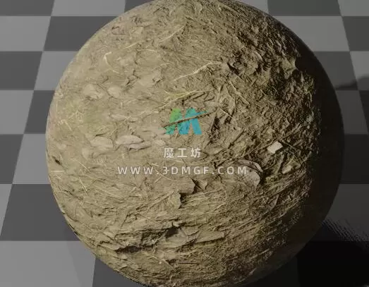 25款C4D草坪落叶草地枯草藤曼跟材质贴图OC阿诺德红移渲染器通用