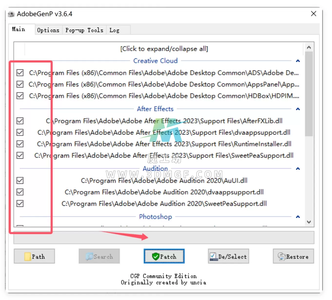 Adobe克星AdobeGenp-3.6.4-CGP最新版本一键破+取消PS弹窗警告！