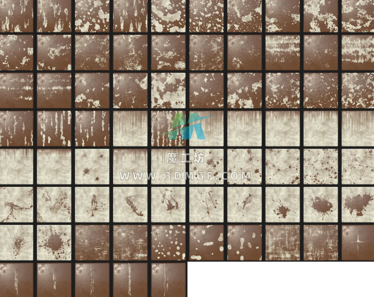 魔工坊-75张污垢黑白纹理贴图