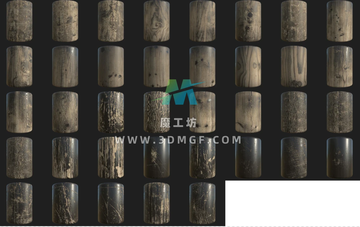 魔工坊-37张木纹黑白纹理贴图