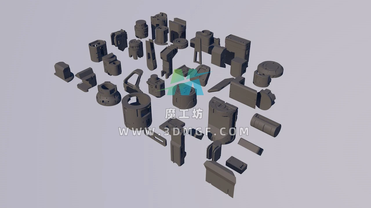 40个抽象科幻硬面对象