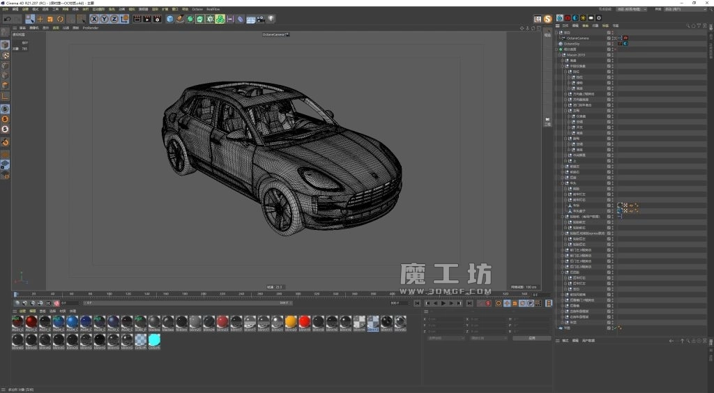 超写实保时捷SUV OC 渲染 + FBX 模型:车漆质感拉满,汽车设计硬核资产