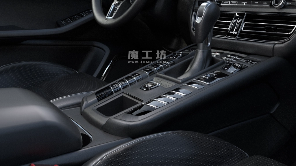 超写实保时捷SUV OC 渲染 + FBX 模型:车漆质感拉满,汽车设计硬核资产