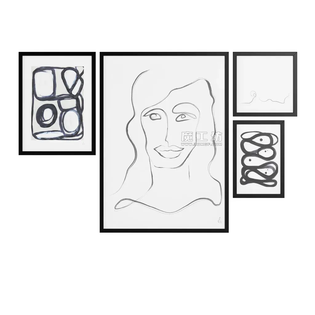 博科概念艺术线条艺术作品墙面装饰